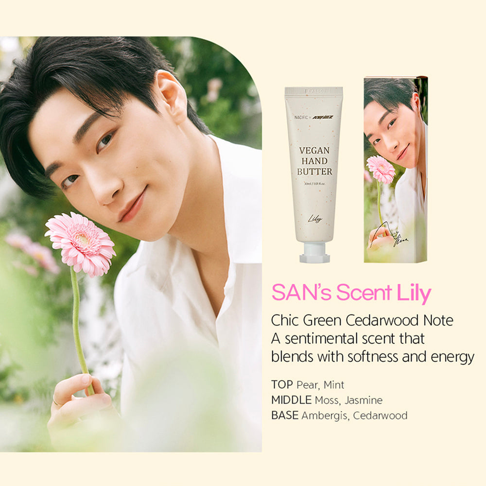 Nacific x ATEEZ Special Collaboration Scent In Bloom Vegan Hand Butter Set asian authentic genuine original korean skincare montreal toronto calgary canada thekshop thekshop.ca natural organic vegan cruelty-free cosmetics kbeauty vancouver free shipping clean beauty routine skin makeup kpop stayz stan fandom photocard stray kids treasure ateez atiny