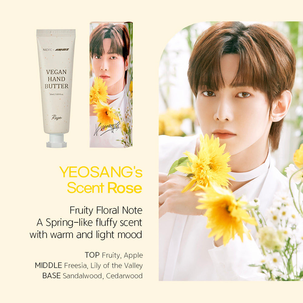 Nacific x ATEEZ Special Collaboration Scent In Bloom Vegan Hand Butter Set asian authentic genuine original korean skincare montreal toronto calgary canada thekshop thekshop.ca natural organic vegan cruelty-free cosmetics kbeauty vancouver free shipping clean beauty routine skin makeup kpop stayz stan fandom photocard stray kids treasure ateez atiny