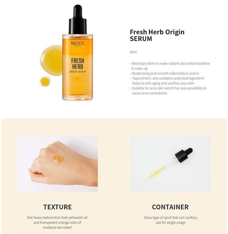 Nacific - Fresh Herb Origin Serum asian authentic genuine original korean skincare montreal toronto canada thekshop thekshop.ca natural organic vegan cruelty-free cosmetics kbeauty vancouver free shipping