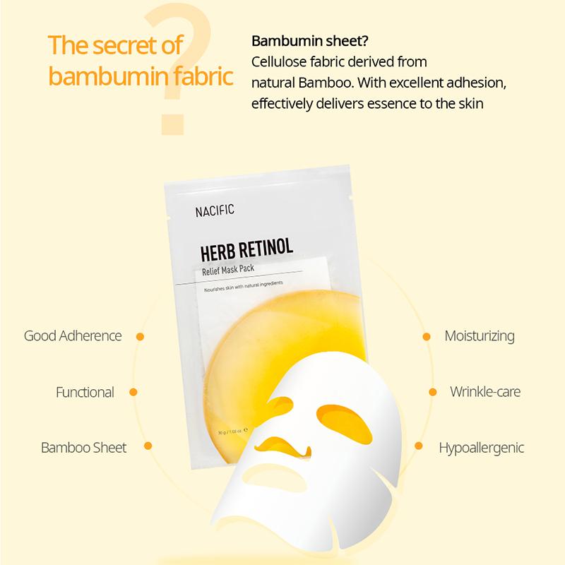 NACIFIC Niacinamide Brightening Mask aasian authentic genuine original korean skincare montreal toronto canada thekshop thekshop.ca natural organic vegan cruelty-free cosmetics kbeauty vancouver free shippingsian authentic genuine original korean skincare montreal toronto canada thekshop thekshop.ca natural organic vegan cruelty-free cosmetics kbeauty vancouver free shippingNACIFIC Herb Retinol Relief Mask