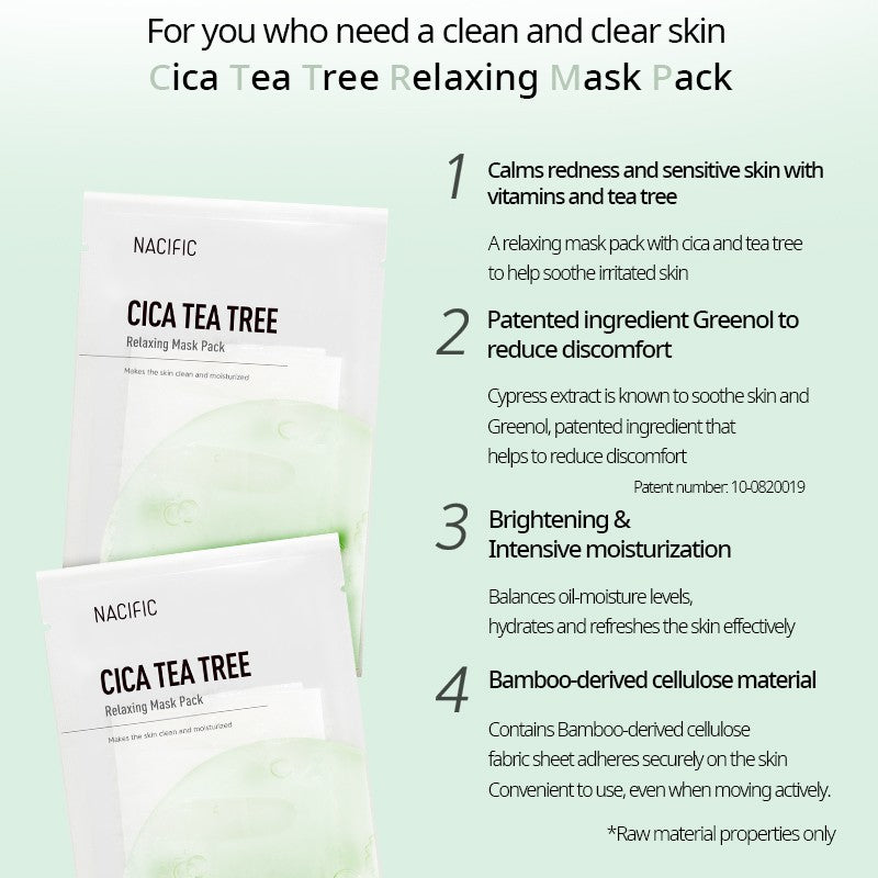 Nacific Cica Tea Tree Mask