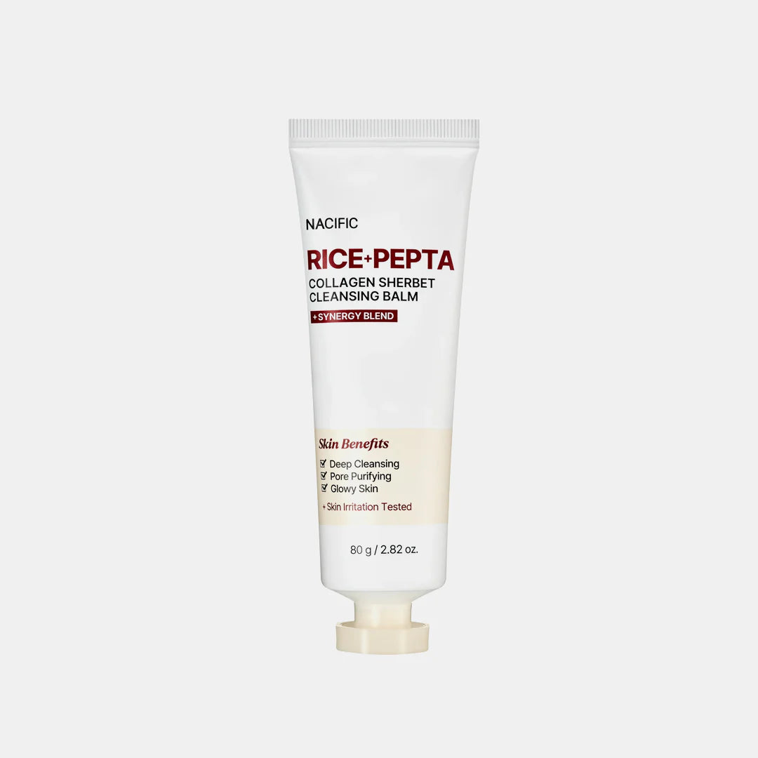 Nacific Rice Pepta Collagen Sherbet Cleansing Balm 80g Korean makeup remover glass skin routine