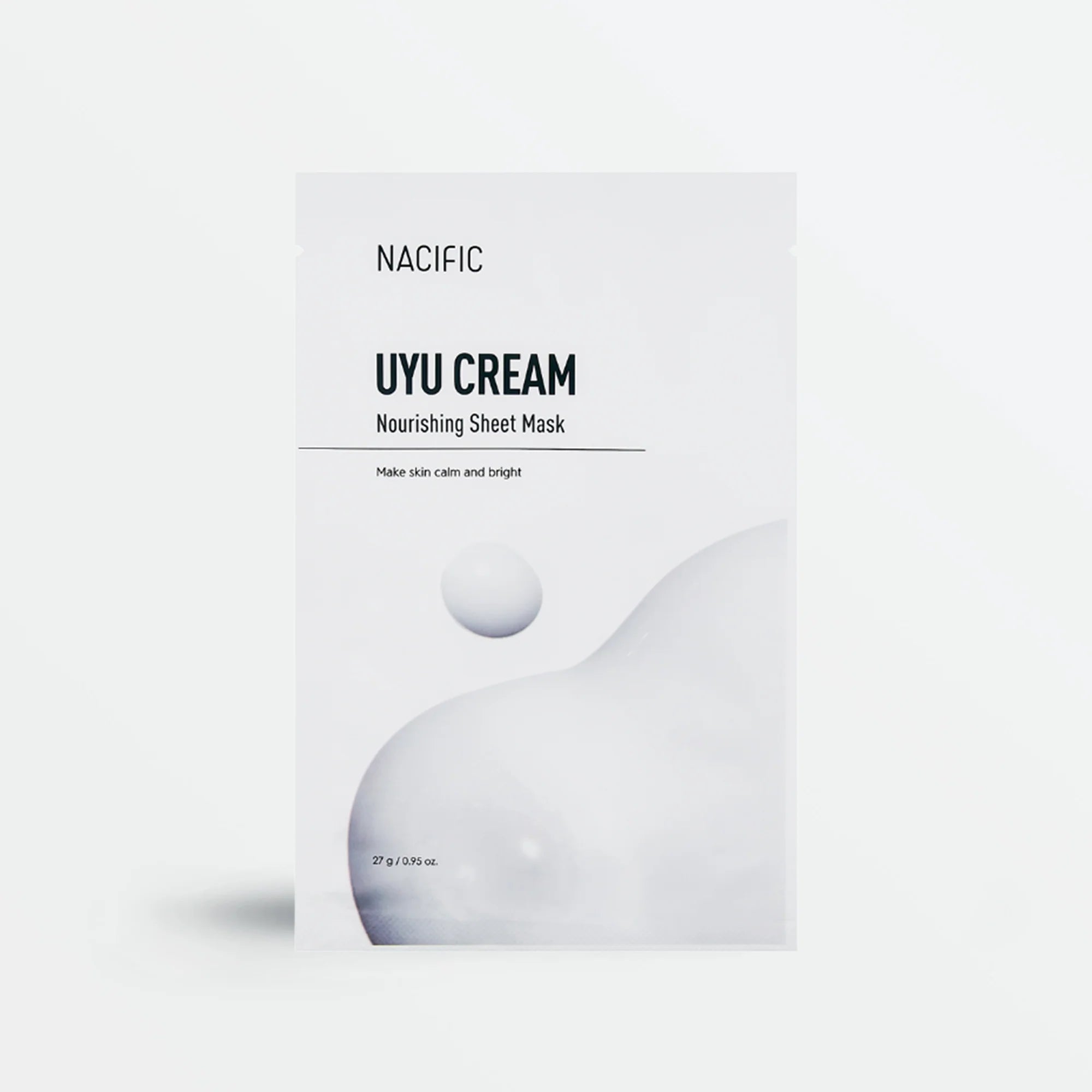 Nacific Uyu Cream Nourishing Sheet Mask  Korean skin nourishing milk mask for dry skin