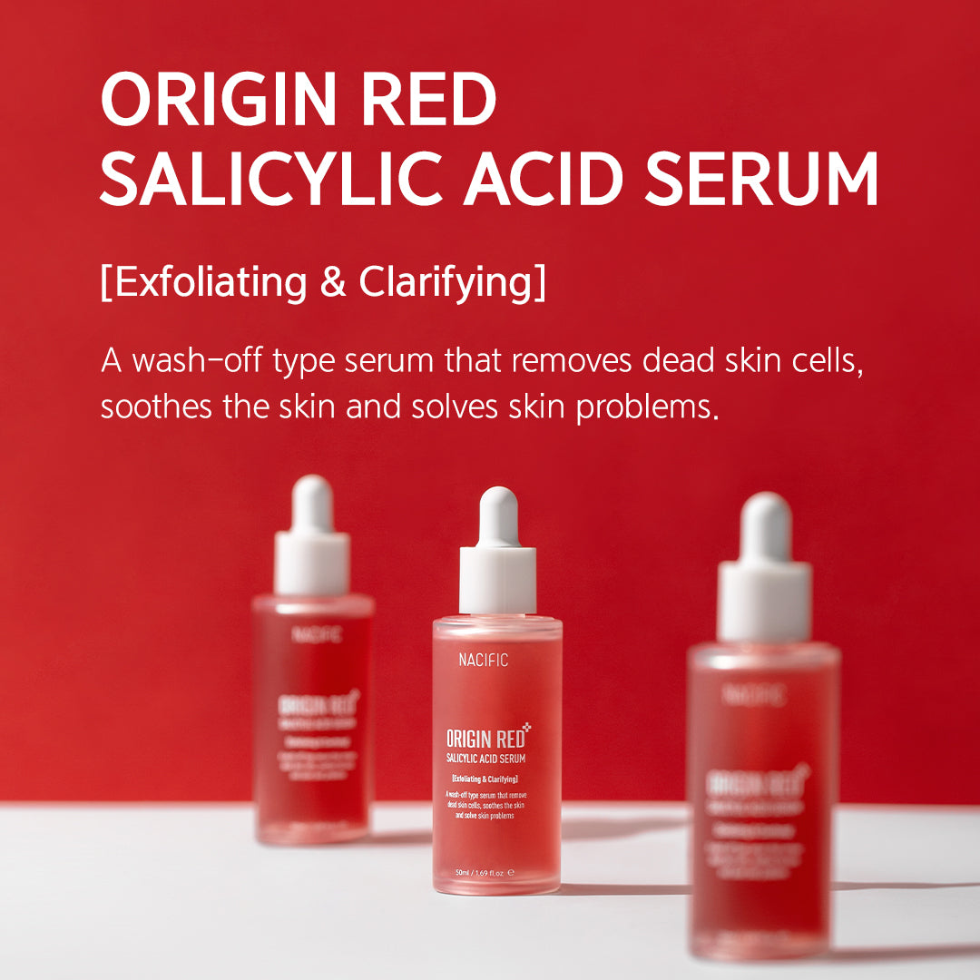 Nacific Origin Red Salicylic Acid Serum asian authentic genuine original korean skincare montreal toronto calgary canada thekshop thekshop.ca natural organic vegan cruelty-free cosmetics kbeauty vancouver free shipping 