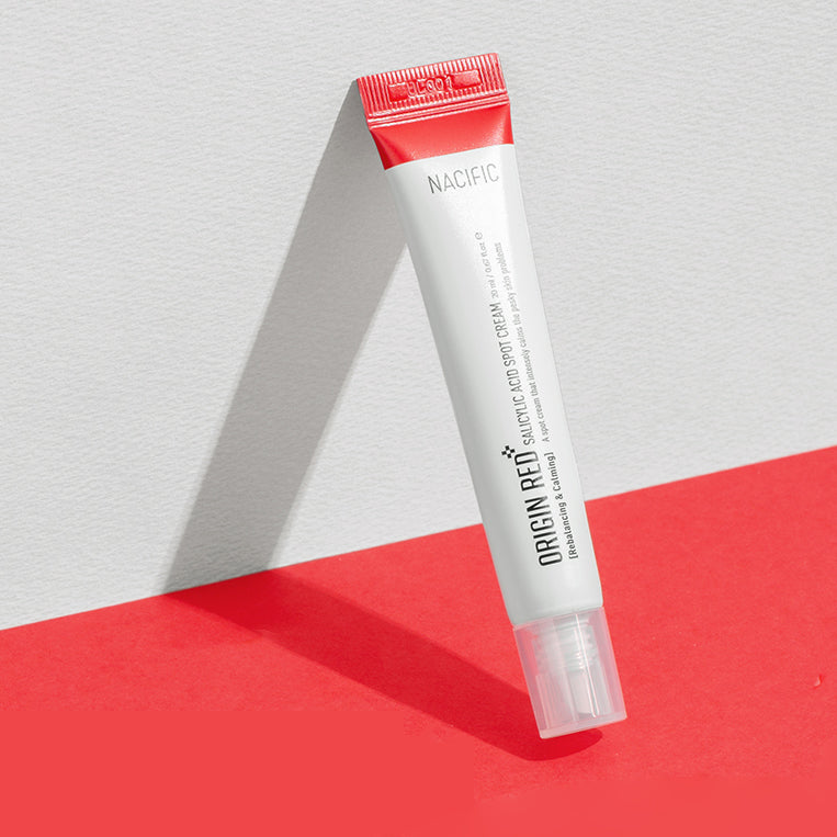 Nacific Origin Red Salicylic Acid Spot Cream asian authentic genuine original korean skincare montreal toronto calgary canada thekshop thekshop.ca natural organic vegan cruelty-free cosmetics kbeauty vancouver free shipping 