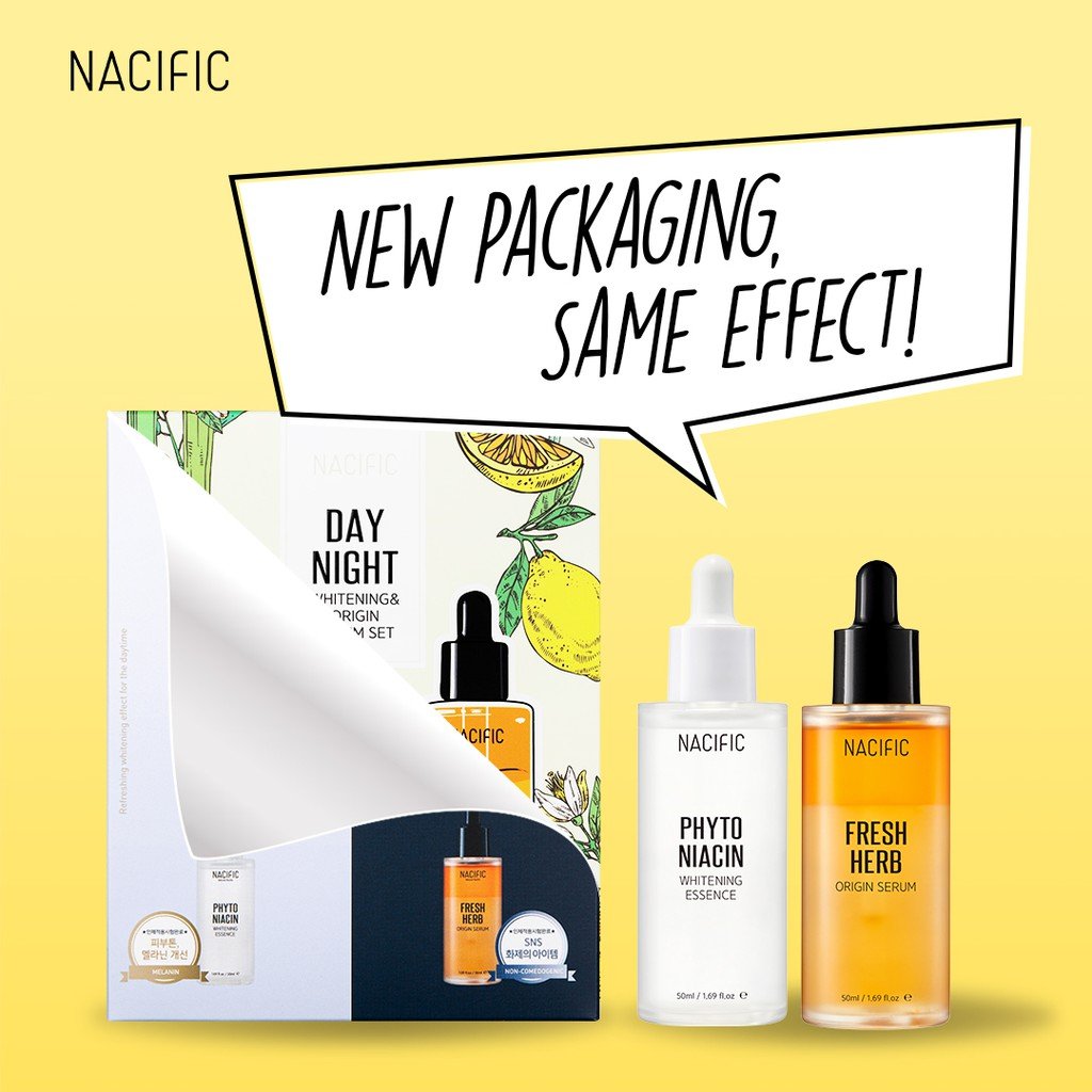 NACIFIC DAY & NIGHT  WHITENING & ORIGIN SERUM SET