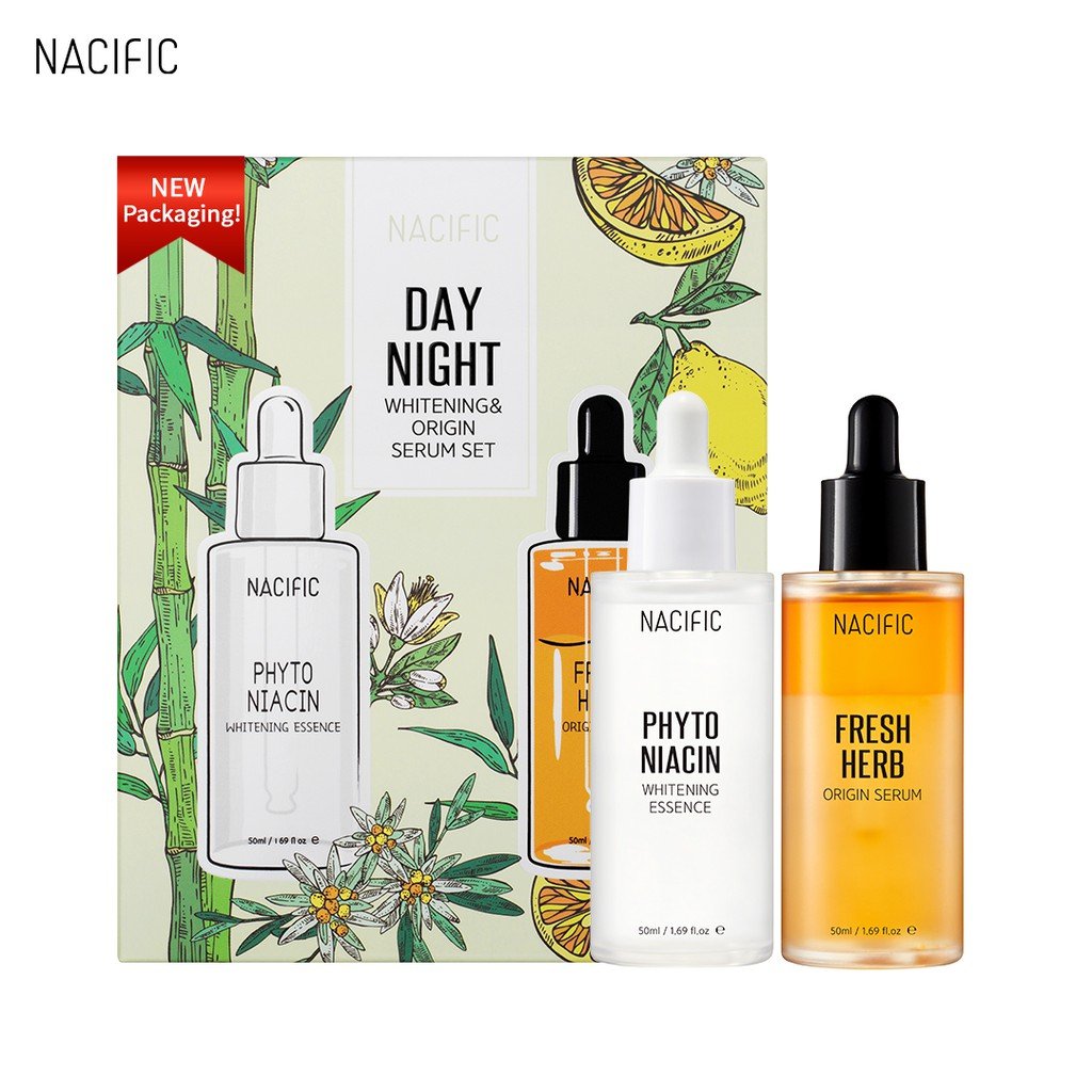 NACIFIC DAY & NIGHT  WHITENING & ORIGIN SERUM SET